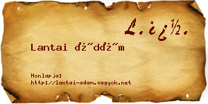 Lantai Ádám névjegykártya
